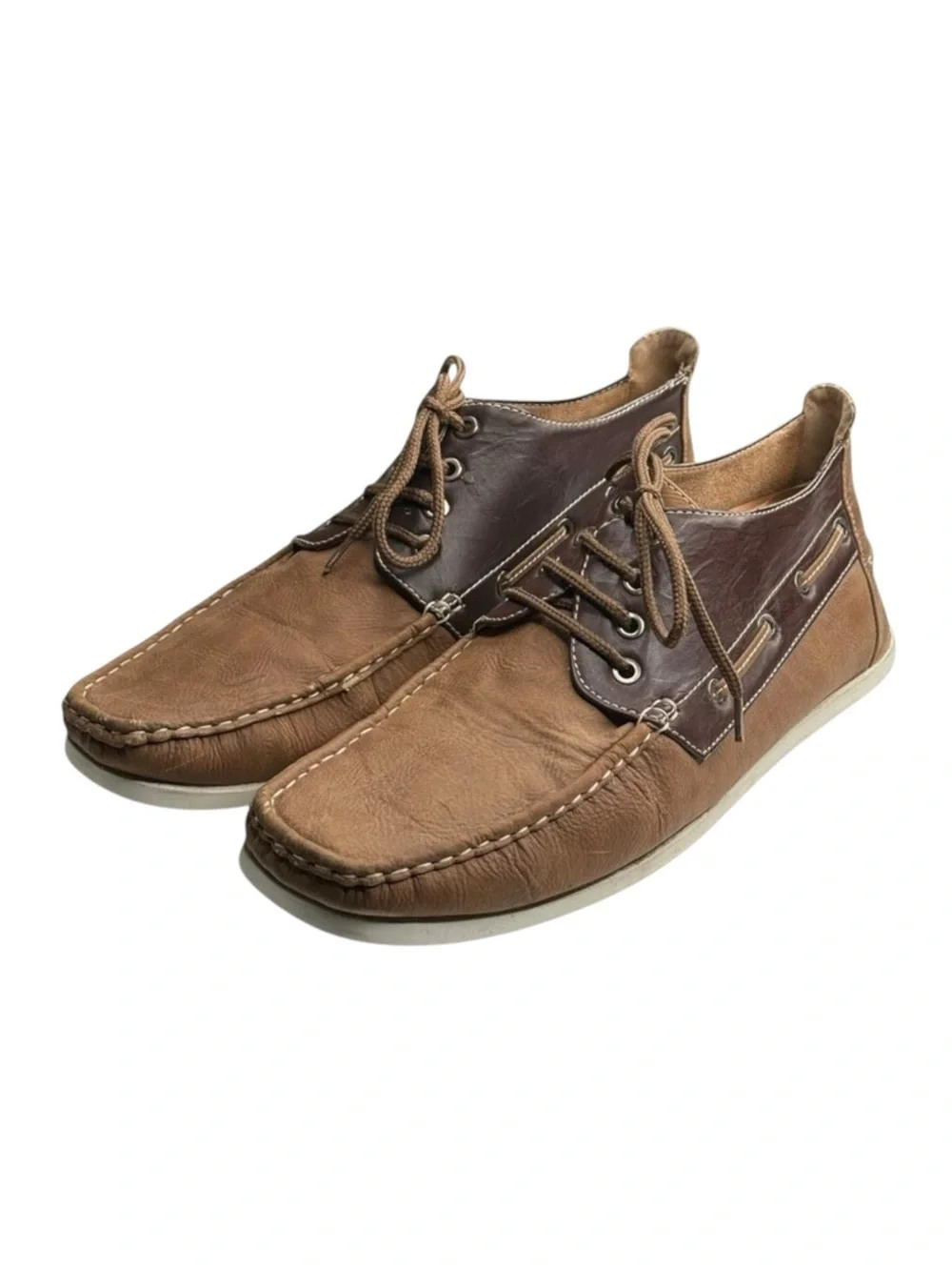 Saminto Laurenzini ★ Lace Up Boat Shoe Chukka Boot ★ Brown Leather ★ 12 ★